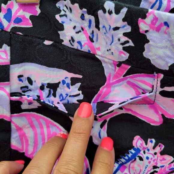 Lily Pulitzer Kelly Skinny Ankle Pants Onyx wild Within, sz 4 - Picture 6 of 15